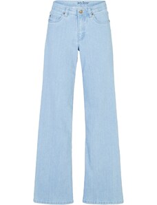 bonprix Strečové džínsy široký strih, stredná výška pása, farba modrá, rozm. 42