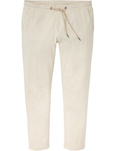 bonprix Chino strečové nohavice s elastickým pásom, Regular Fit, skrátená dĺžka, Tapered, farba béžová