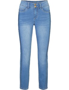 bonprix Strečové džínsy, po členky, Skinny, Mid Waist, farba modrá