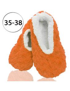 Emi Ross EJ-2201-ORG2 Dámske papuče, baleríny z ovčej vlny, 35-38 jednofarebné 2, oranžová