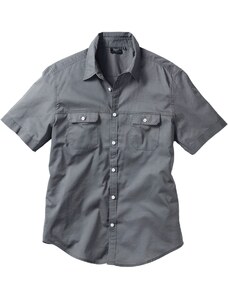bonprix Ľahká košeľa s krátkym rukávom, farba šedá, rozm. 47/48 (3XL)