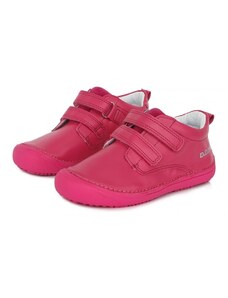Detské dievčenské kožené topánky Barefoot D.D.step dark pink S063-14B+