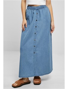 UC Ladies Women's long wide light denim skirt washed to the sky