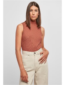 UC Ladies Women's ribbed sleeveless knit made of terracotta