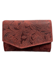 Roberto Dámská kožená peňaženka s motivem - červená 2819