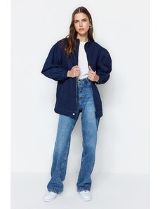 Trendyol Modest Svetlomodrá Bomber Denim Jeans Jacket