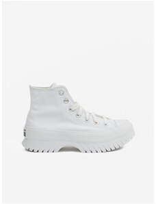 White Women's Ankle Sneakers on the Converse Platform Chuck Taylor - Women
