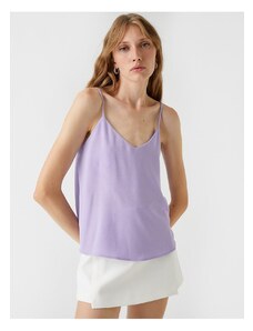 Koton Strapless V-Neck Satin Look blouse