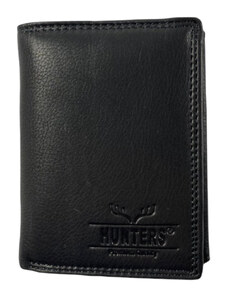 Hunters premium Luxusná kožená peňaženka Hunters - čierna 103SPG