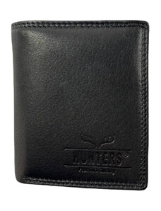 Hunters premium Luxusná kožená peňaženka Hunters - čierna 107SPG