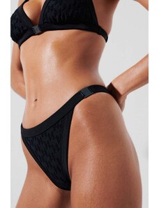 Karl Lagerfeld Čierne plavkové nohavičky KL Monogram Bikini Bottoms