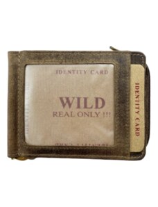 Wild Kvalitná kožená dolárovka peňaženka - hnedá 2621