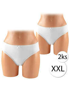 Zaffe ZD-023-K MAXI Bavlnené dámske nohavičky XXL, 2 ks, biela