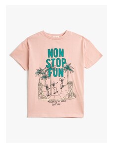 Koton Printed Pink Boys' T-Shirt 3skb10241tk