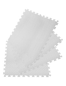 Eva 7462 Penový koberec 61,8 x 61,8 cm 4 ks, biela