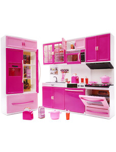 FunPlay FP-6117 Plastová kuchynka pre bábiky 31x13,5x6 cm, ružová