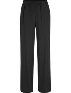 bonprix Viskózové nohavice so širokým strihom a pohodlným pásom, farba čierna