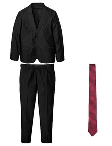 bonprix Oblek (3-dielny): sako, nohavice, kravata, farba čierna