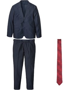 bonprix Oblek (3-dielny): sako, nohavice, kravata, farba modrá, rozm. 50