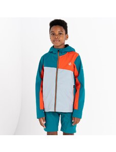 Detská outdoorová bunda Dare2b EXPLORE petrolejová/oranžová