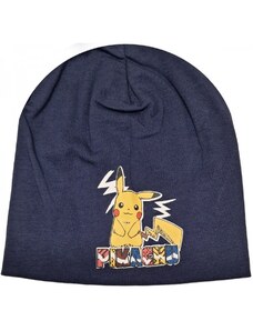 DIFUZED Detská jarná / jesenná čiapka Pokémon Pikachu - tmavo modrá