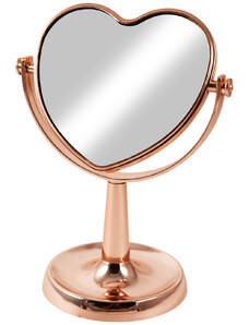BeautyRelax F13292 Zväčšovacie zrkadlo SRDCE 15x13,5 cm medená