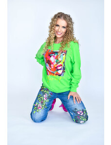Fam Dámska mikina Freestyle Sweatshirt - Svetlozelená