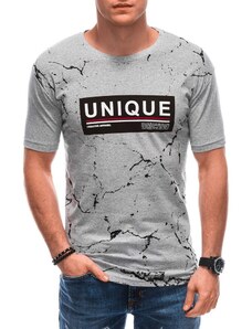 Buďchlap Šedé tričko s potlačou Unique S1793