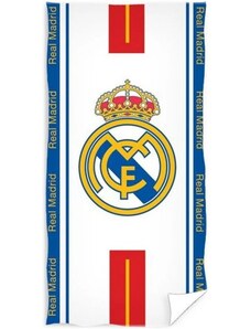 Carbotex Futbalová osuška FC Real Madrid - 70 x 140 cm - 100% bavlna • Oficiálny produkt RMFC