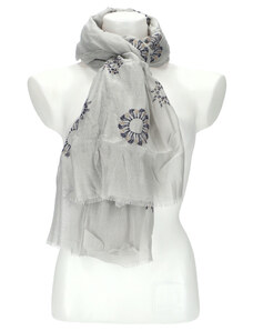 Cashmere Dámský letní šátek 186x68 cm šedá