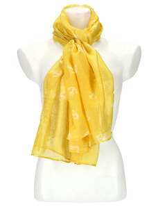 Cashmere Dámský letní šátek v námořním stylu 175x71 cm žlutá