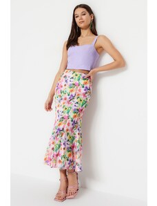 Trendyol Multicolored Floral Patterned Maxi Length Woven Skirt