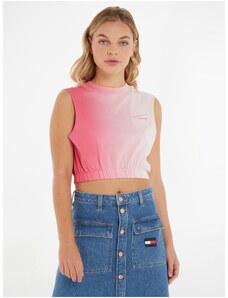 Tommy Hilfiger Pink Womens Crop Top Tommy Jeans - Women