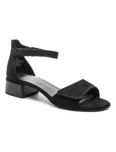 Jana 8-28261-20 čierne dámske sandále na podpätku šírka H