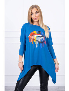 Kesi Oversize blouse with rainbow printed jeans