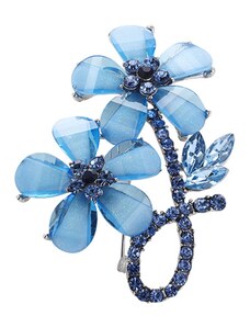 B-TOP Brošňa s kvetmi Blue Flowers