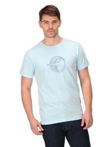 Pánske bavlnené tričko Regatta CLINE VII svetlo modrá