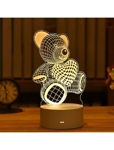 BudNej Lampa s 3D ilúziou MEDVEDÍK MN9701