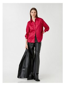 Koton Satin Shirt Long Sleeved With Buttons
