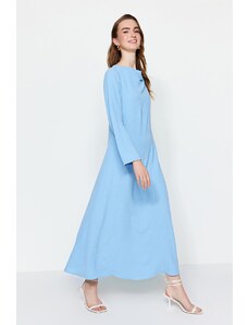 Trendyol Light Blue Collared Aerobin Dress