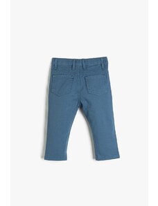 Koton Trousers are Slim Fit, Cotton with Pocket, and Adjustable Elastic Waist.