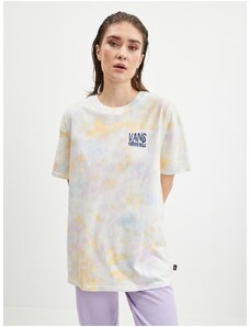 Yellow-white women's patterned T-shirt VANS - Women