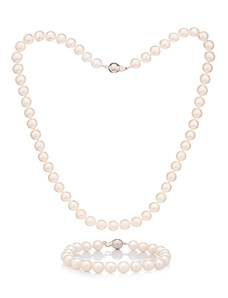 Buka Jewelry Perlový náramok a náhrdelník 8 AAA