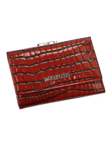 Malá dámska červená štruktúrovaná kožená peňaženka Mato Grosso