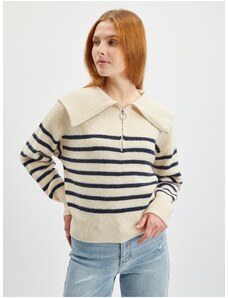 Orsay Cream Dámsky pruhovaný sveter - Ženy