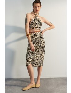 Trendyol Collection Tkaná sukňa s viacfarebnou potlačou