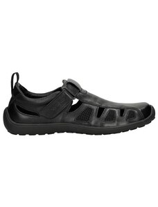 Wojas Čierne Kožené Pánske Sandále S Originálnym Dizajnom