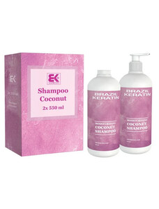 Brazil Keratin Coconut Shampoo 2x550ml, EXP. 07/2023