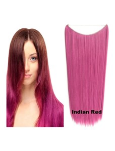 Girlshow Flip in vlasy - 60 cm dlhý pás vlasov - odtieň Indian Red