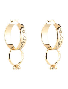 KARL LAGERFELD K/MONOGRAM DIP HOOP EARRINGS